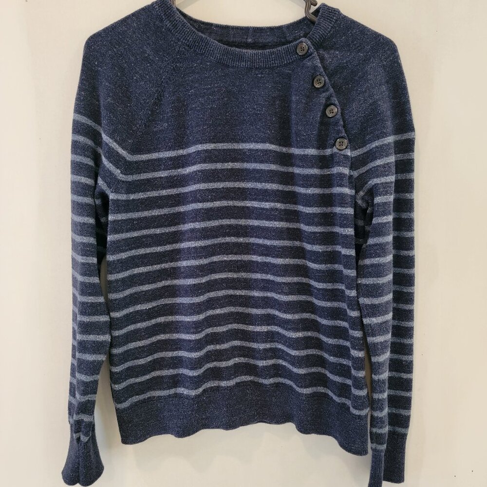 Abercrombie & Fitch Sweater Striped Blue Women's Medium